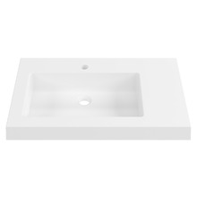 Essential Accessible 750mm Gloss White Composite Wall Hung Basin